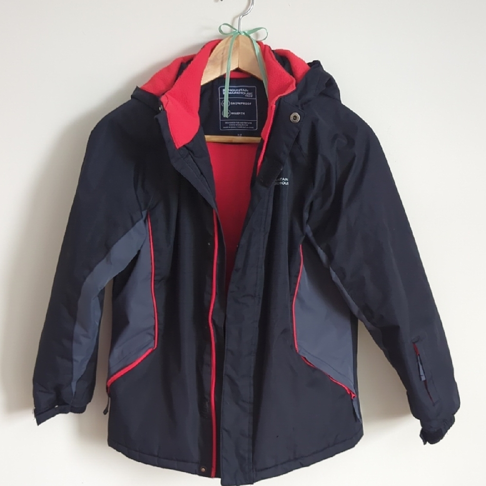 Mountain Warehouse, Kids Black and Red Hooded Jacket